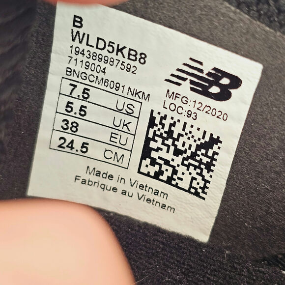 New Balance LD5000 Racing Shoes Womens 7.5B Black White WLD5KB8 Metal Spikes - Picture 9 of 10